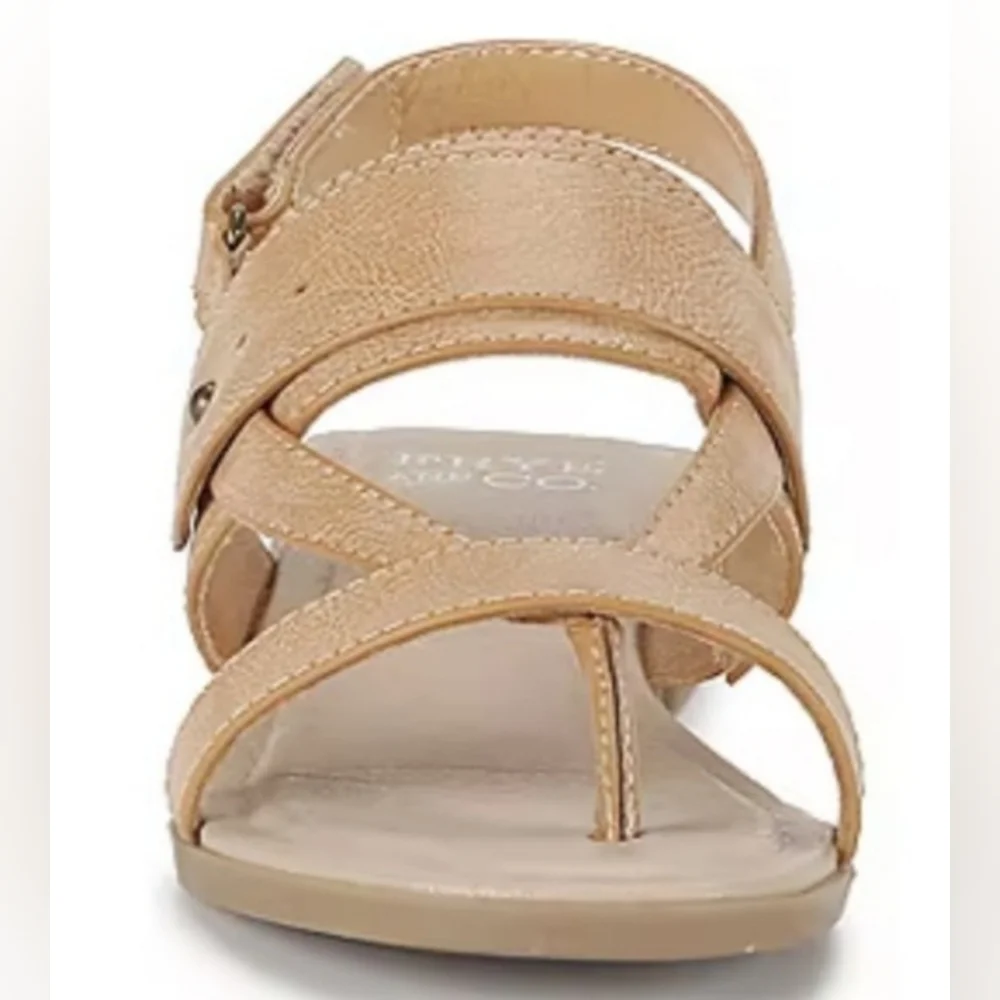 NWT Frye & Company Women's Adjustable Strap Cassia Sandals in Light Tan - Picture 2 of 12